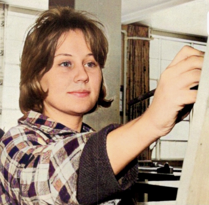 Linda Heagy, LS Ayers Gold Key recipient for 1964 