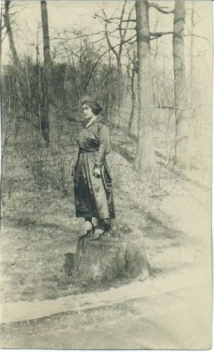 Girl on Stump