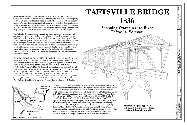 Taftsville Bridge, Title Sheet - Taftsville Bridge,...