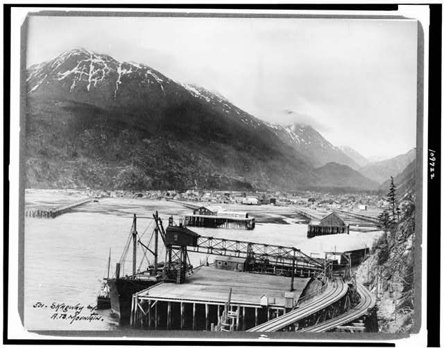 Skagway and A.B. Mountain / Winter & Pond, Juneau, Alaska.