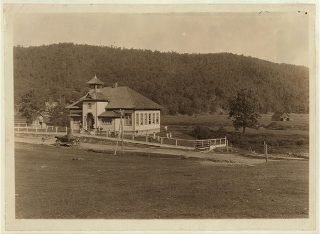 Minnehaha Springs School. An unusual two-room school,...