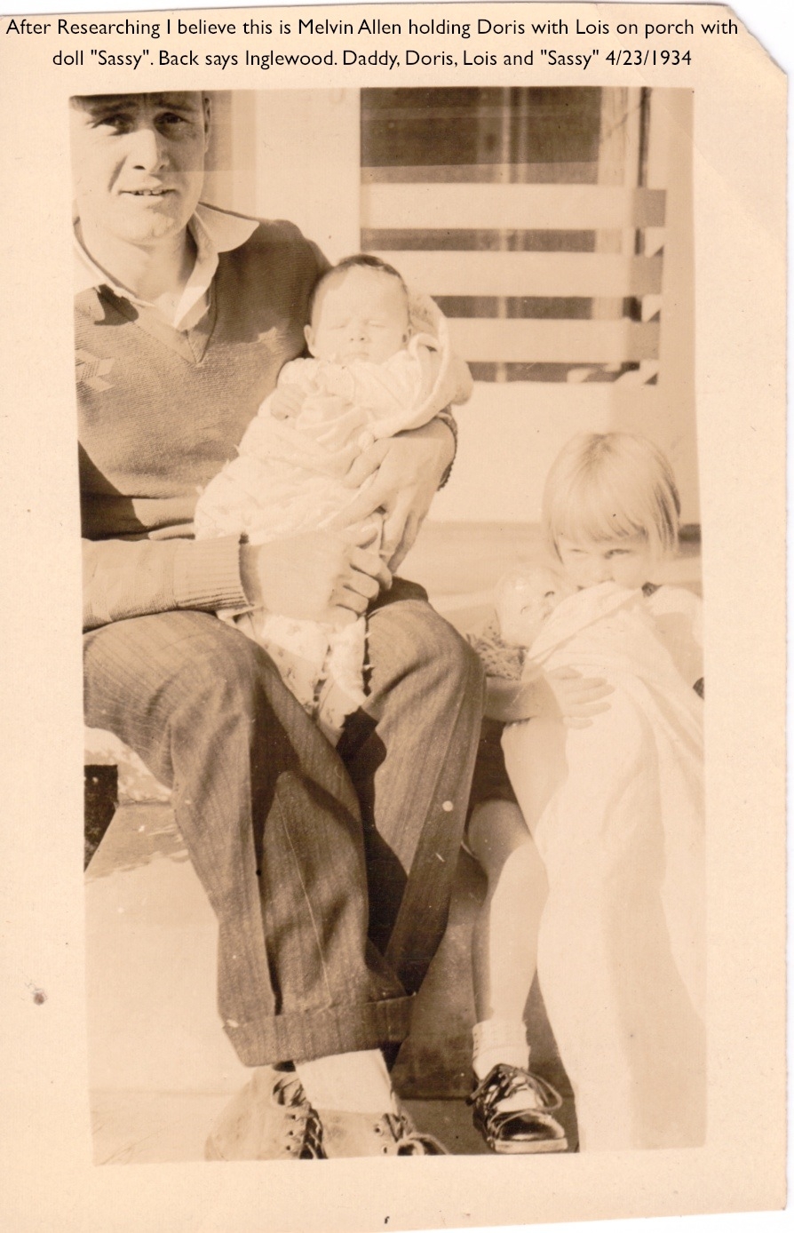 Melvin, Doris, and Lois Allen. 1934 California