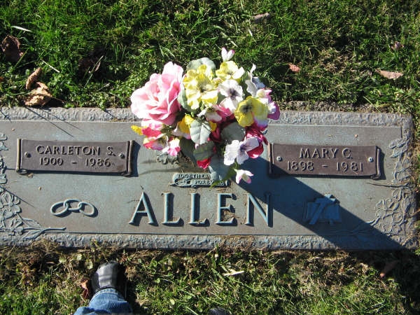 Carleton Spencer Allen & Mary Catharine Dillaman gravestone