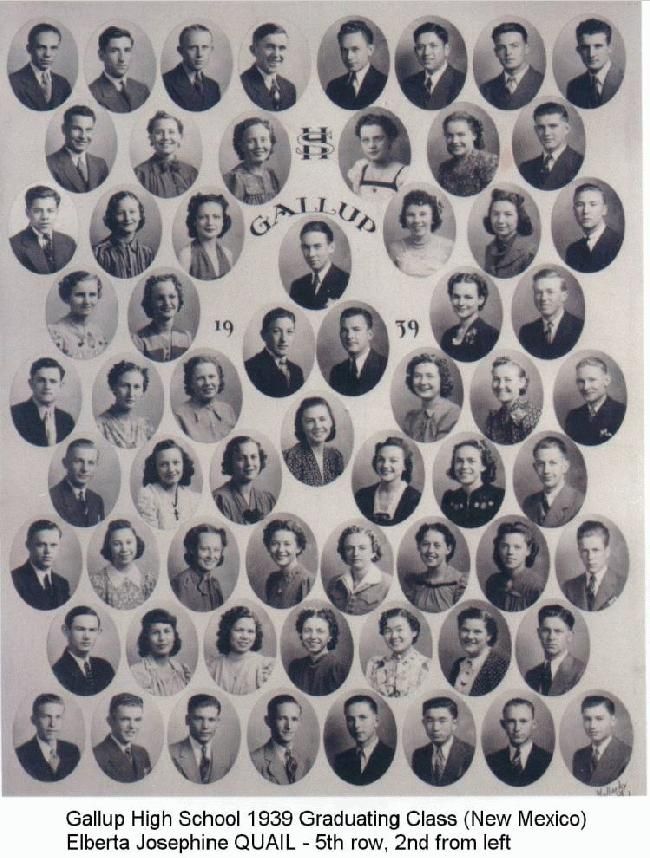 1939 Graduating Class of Gallup High School