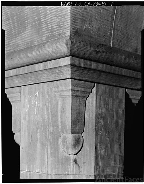 7. INTERIOR, DETAIL OF EAST COLUMN - Benicia Arsenal,...