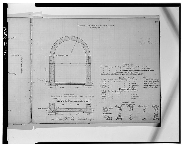 7. 'Tunnel No 14, Concrete Lining,' Southern Pacific...