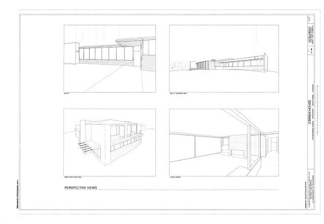 Perspective views - O'Brien House, 4740 Richmond Avenue,...