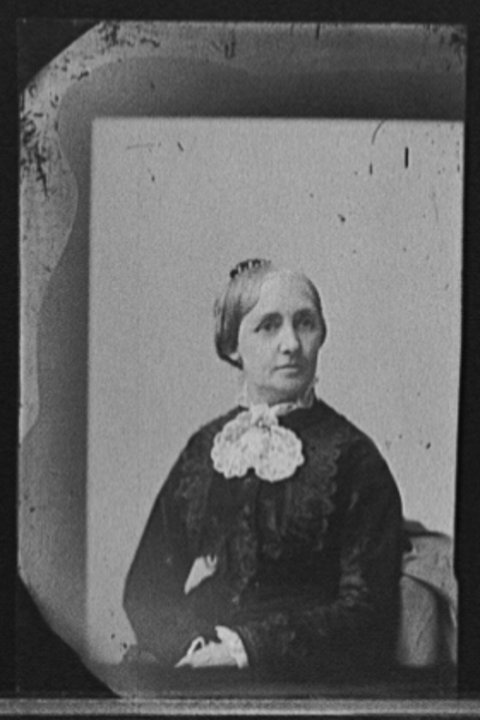 [Mother of William Henry Jackson in lace jabot, seated]