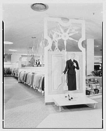 Gimbels, business in Valley Stream, Long Island. Display,...