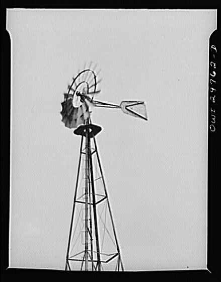 Point Pleasant, West Virginia. A windmill on the farm of...