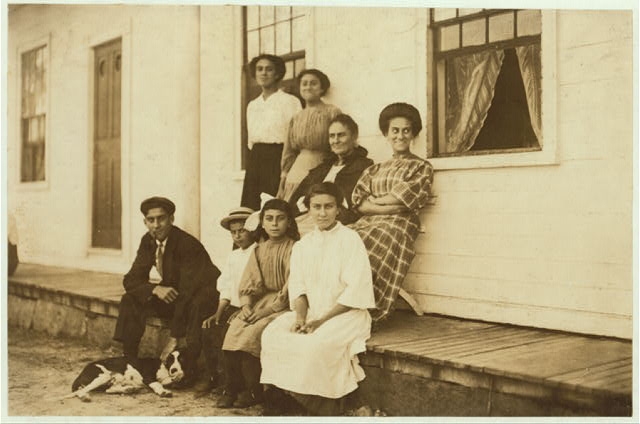 Mamie La Barge and a part of her family of which there...