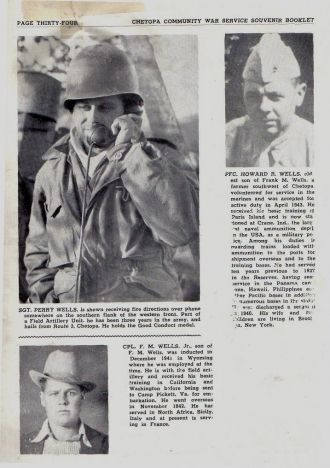 Perry Wells, F.M. Wells, Jr and Howard R. Wells, Kansas