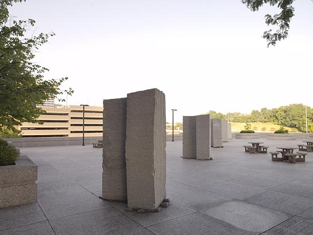Seiberling Building Outdoor sculpture at the Seiberling Federal Building,...