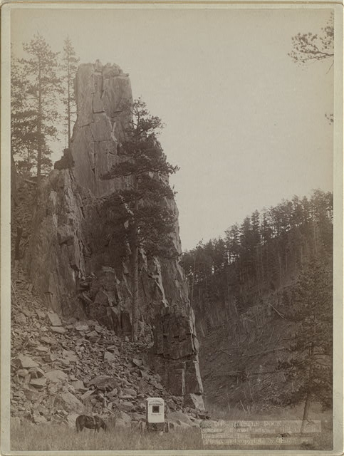 Castle Rock. Scenery on road between Hill City and...