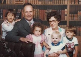 Henry and Nellie Brucker with grandchildren