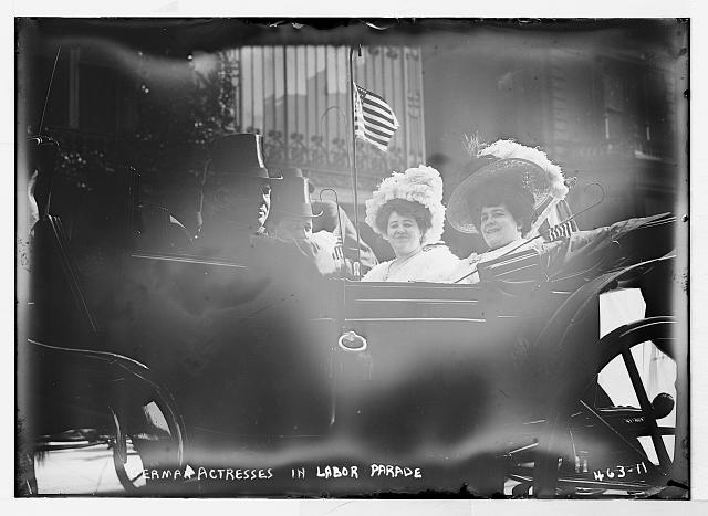 Labor Day Parade, carriage of German actresses, New York