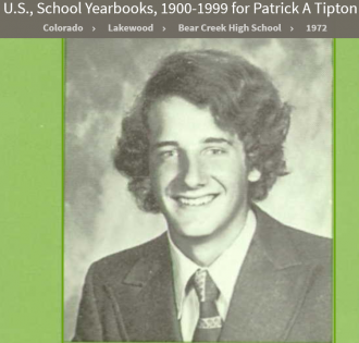 Patrick Alan Tipton--U.S., School Yearbooks, 1900-1999(1972)