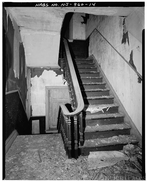 14. Interior, stairway in 1871 wing of hotel. Third floor...