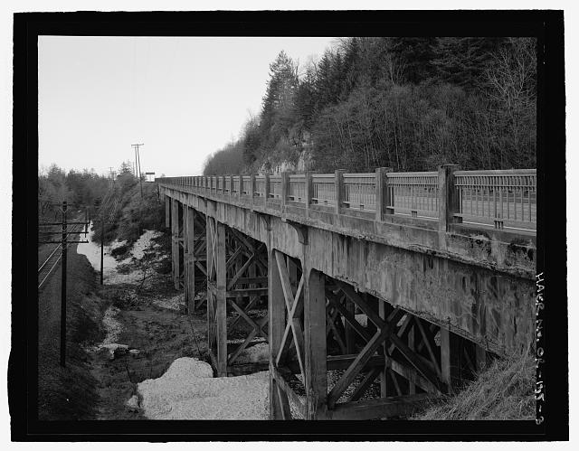 General perspective view of McCord Creek Bridge, view...