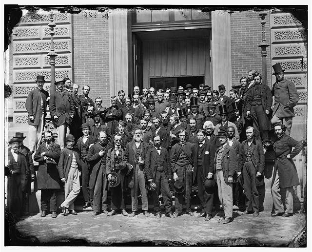 Washington, District of Columbia. Group on steps of...