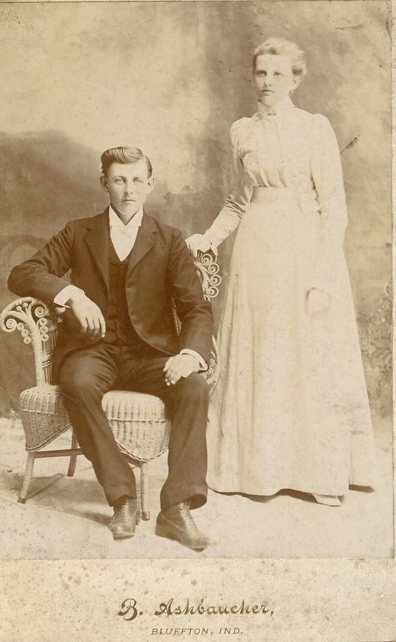 Lucion Otis Sparks & Della May Wolfcale wedding 1900