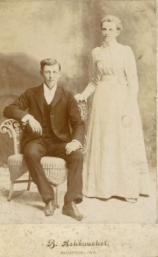 Lucion Otis Sparks & Della May Wolfcale wedding 1900