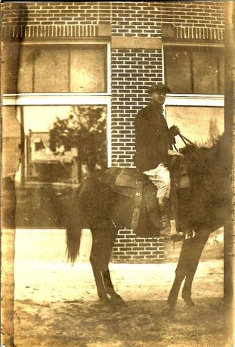 Unknown man on horse