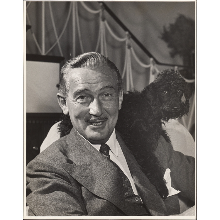 Paul Lukas and dog.
