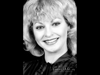 Smiling actress Joy Garrett in Fort Worth - 1981