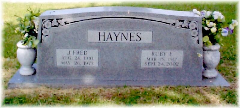 LANCASTER: Gravesite of Ruby and Fred Haynes