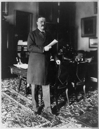 [Theodore Roosevelt, full-length portrait, standing by...