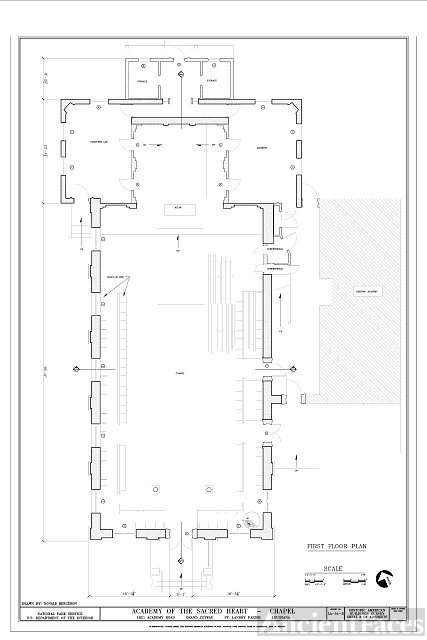 First Floor Plan - Convent of the Sacred Heart, Chapel,...