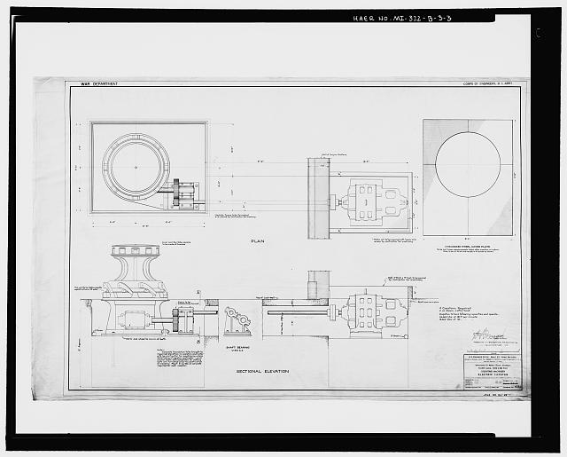 Photographic copy of engineering drawings, dated...