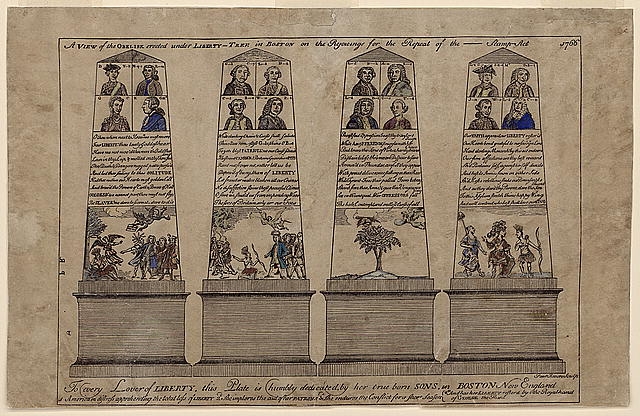 A view of the obelisk erected under Liberty-tree in...