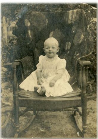 Baby in rocking chair