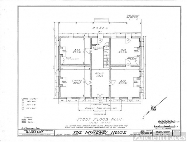 HABS ARK,60-____,1- (sheet 1 of 11) - McHenry House,...