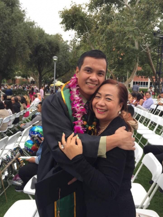 Reiji Minato - With Mom (Cal Poly Pomona College of Business Class of 2017)