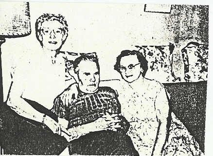 From left to right, Mary (Fromhart) Weigand, George Carl, & Mary (Bishop) Carl