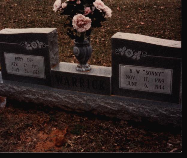 Tombstone of Bishop Welcome Warrick