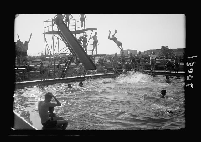 Y.M.C.A. celebration at Beit Nabala on May 21, '44. Pool