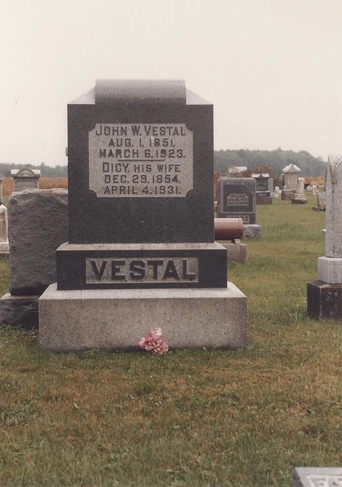 John & Dicy (Mermoud) Vestal gravesite