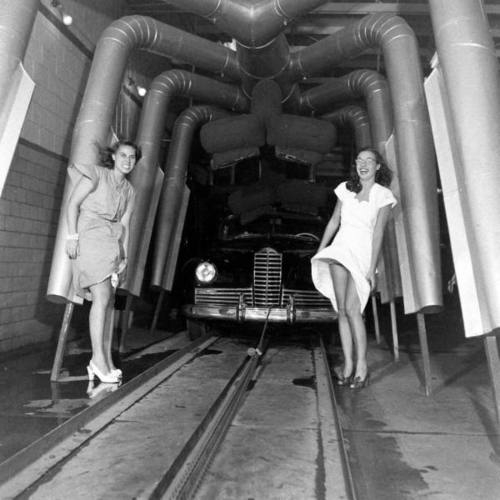 Fun at the Car Wash - 1950's