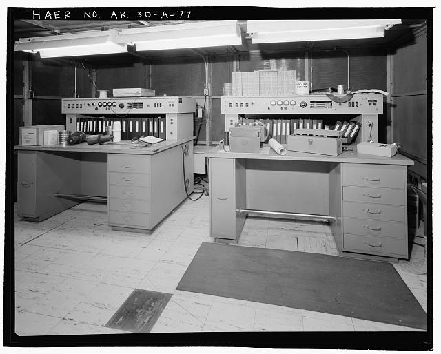 77. View of interior of room 115, building no. 102, with...