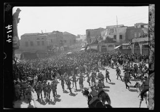 Arab demonstrations on Oct. 13 and 27, 1933. In Jerusalem...