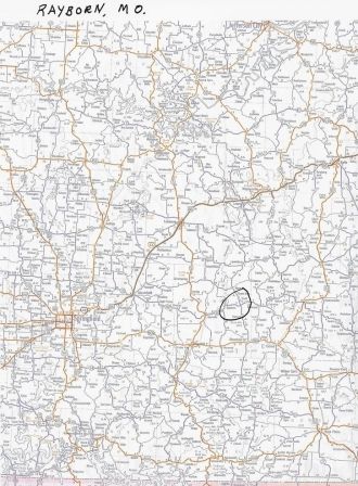 Rayborn, Missouri Map