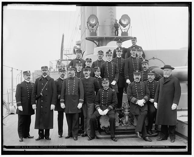 U.S.S. Brooklyn, Captain Cook and officers