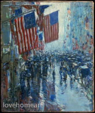 Famous for his FLAG PAINTINGS.