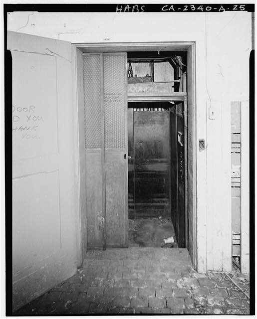 Detail of elevator cab, first floor interior of Express...