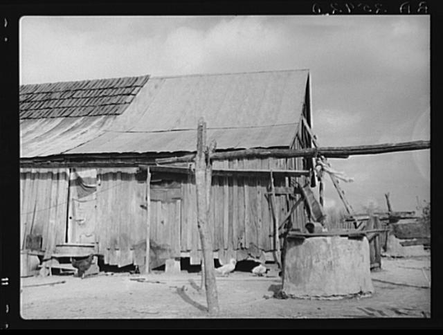 Cistern and roof of house on Shelby recreational...
