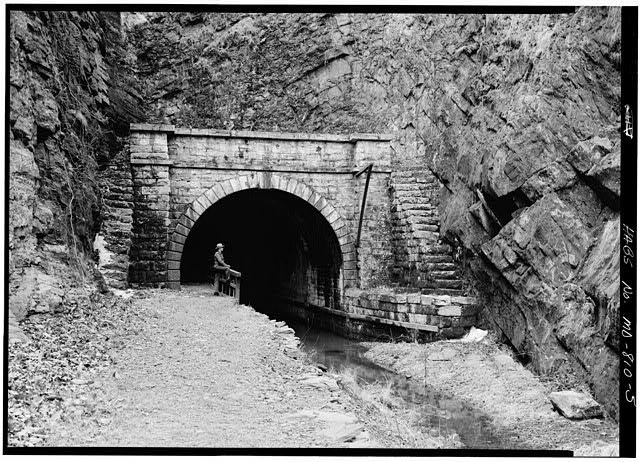 5. NORTH PORTAL OF TUNNEL, VIEW WITH RANGER, TAKEN FROM...